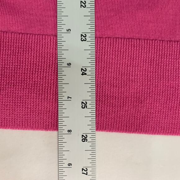 Talbots 1X Womens Pink Gathered Shoulder Merino Sweater Pearl Buttons - Picture 8 of 9